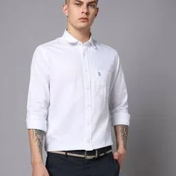u.s. polo assn. Men Tailored Fit Shirt with Patch Pocket-picture-23