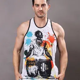 yellow tree Men Printed Round-Neck Vest-picture-24
