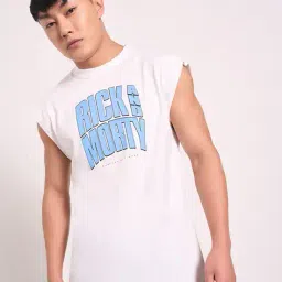 sf jeans by pantaloons Men Typographic Vest image 1