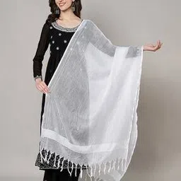 muffly Women Woven Dupatta with Tassels-picture-41