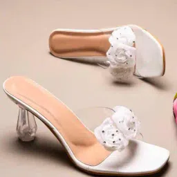selfiee Women Heeled Sandals with Synthetic upper image 1