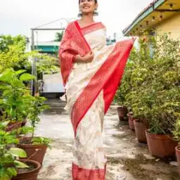 apaapi threads of glory Women Floral Woven Saree with Contrast Border-picture-23