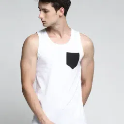 trends tower Sleeveless Vest with Contrast Pocket image 1