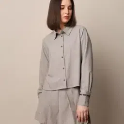 only Women Checked Regular Fit Shirt-picture-15