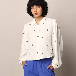 only Women Floral Print Regular Fit Cotton Shirt image 1