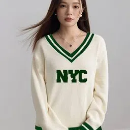 leia Women Typographic Print Oversized Fit V-Neck T-Shirt-picture-36