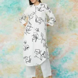 melange by lifestyle Women Abstract Kurta image 1