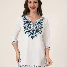 nyrika Women Embroidered A-Line Kurta image 1