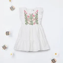 max Girls Round Neck Floral Print Dress-picture-30