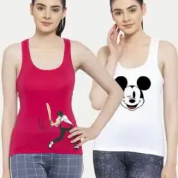 friskers Pack of 2 Micky Mouse Print Tank Top-picture-15