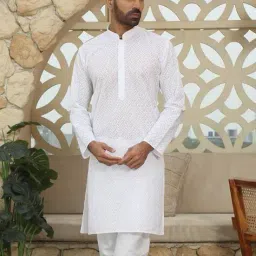 kraft india Men Embroidered Regular Fit Long Kurta image 1