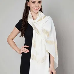 muffly Women Leaf Pattern Woven Stole  image 1