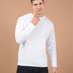 cantabil Men Self-design Regular Fit T-shirt image 1