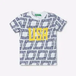 united colors of benetton Typographic Print Crew-Neck T-shirt-picture-16