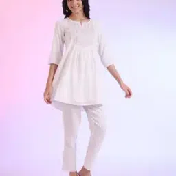 aurelia Women Embroidered Flared Kurti-picture-12