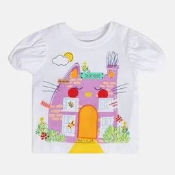 mini klub Girls Graphic Print Round-Neck Top-picture-31