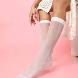 haute sauce Micro-Print High Socks-picture-49