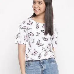 li'l tomatoes Butterfly Print Round-Neck Top-picture-23
