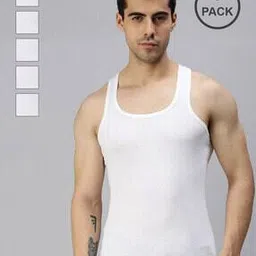 lux cozi Pack of 6 Cotton Vests-picture-50