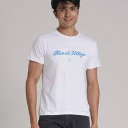 Men Typographic Print Lounge Crew-Neck T-Shirt-image-53