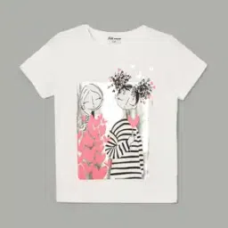 fame forever by lifestyle Girls Abstract Regular Fit T-shirt-picture-14