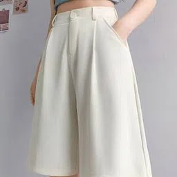 outzidr global Women Pleated Shorts with Insert Pockets-picture-49