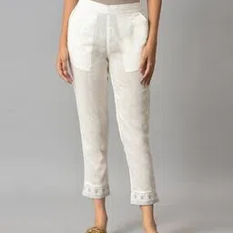 elleven Women Semi-Elasticated Straight Pants-picture-26