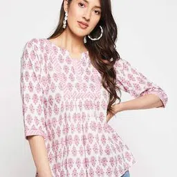 Floral Print Cotton Tunic-image-15