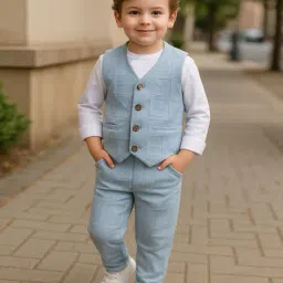 ninas Boys Suit Set with Bow Tie image 1