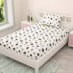 mafatlal 144 TC Printed Pure Cotton Single Bedsheet with Pillow Cover-picture-36