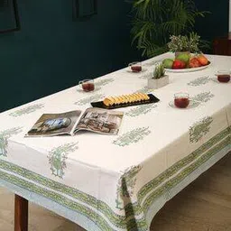 ambiya Floral Print Cotton 8 Seater Table Cover-picture-11