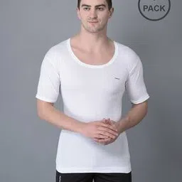 dollar Pack of 3 Men Solid Combed Cotton Shrinkless Vest-picture-37