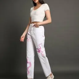 spykar Women Printed High-Rise Straight Fit Jeans-picture-43