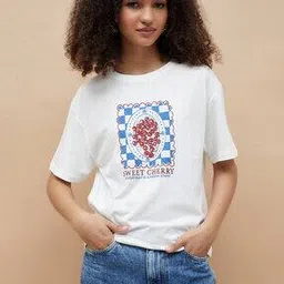 fame forever by lifestyle Women Graphic Print Regular Fit Round-Neck T-Shirt-picture-11