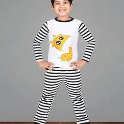 new gen Boys Striped T-Shirt with Pants Set-picture-27