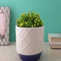 the decor mart Checked Table Top Ceramic Planter-picture-25