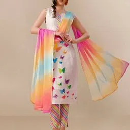 youthnic Women Embellished Straight Kurta with Pants & Dupatta-picture-21