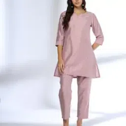 fusion Women Floral Print Straight Kurta & Pants Set-picture-34