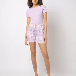 yousta Women Graphic Print Regular Fit Shorts-picture-28