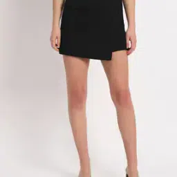 zastraa Women Wrap Skorts with Elasticated Waist-picture-47