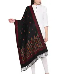 hk colours of fashion Paisley Woven Stole with Tassels-picture-32