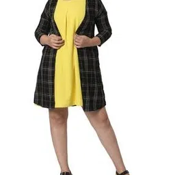 vero moda curve Checkered Open-Front Shrug with Insert Pocket-picture-11