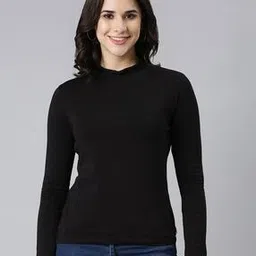 twin birds Women Regular Fit High Neck Frill T-Shirt-picture-53