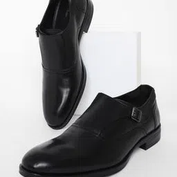 louis philippe Men Round-Toe Leather Monks-picture-38