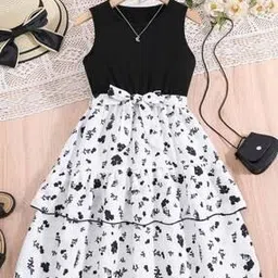 tior Girls Floral Print Fit & Flare Dress-picture-52