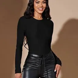 la chic pick Woman Nora Backless Bodysuit with Tie-Up-picture-44