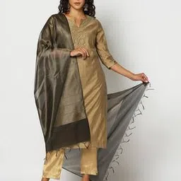 Women Chanderi Dupatta with Tassels-image-85