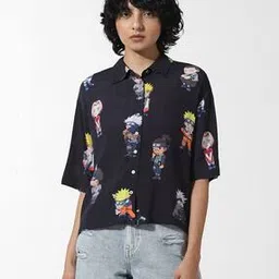 only Women Spread Collar Shirt with Short Sleeves-picture-39