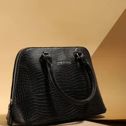 lino perros Reptilian-Textured Shoulder Bag with Detachable Sling Strap-picture-11