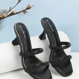 louis stitch Women Heeled Sandals with PU upper image 1